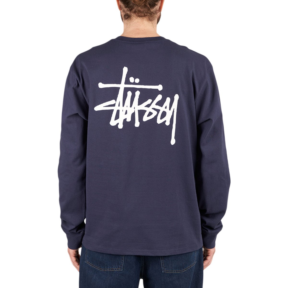 Stüssy Basic Longsleeve (Navy) - Allike Store
