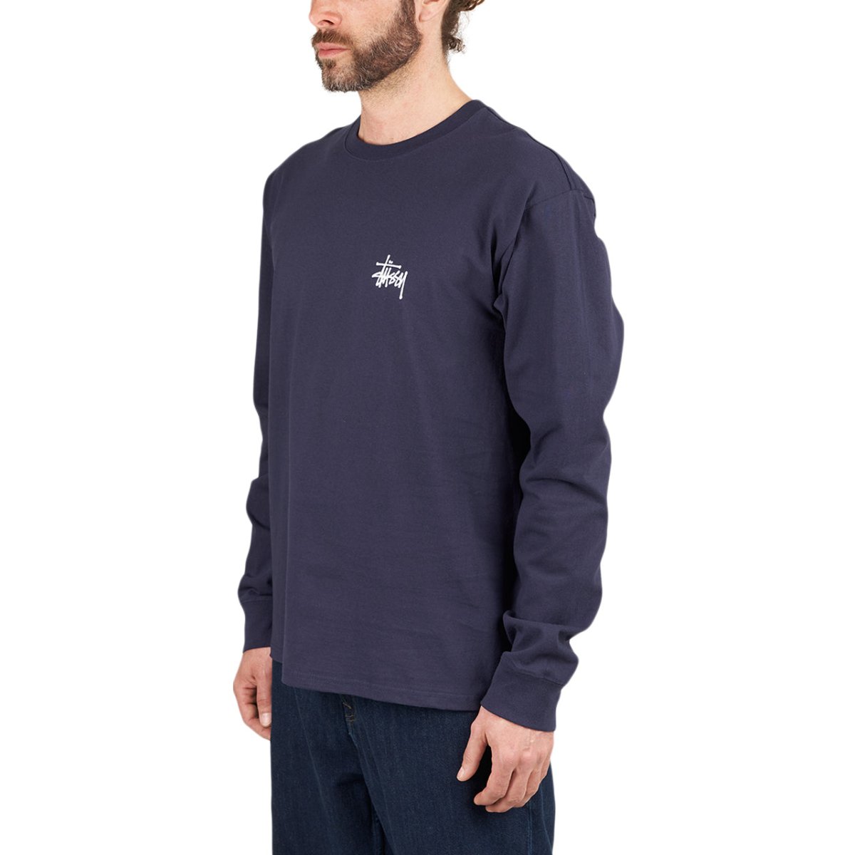 Stüssy Basic Longsleeve (Navy) - Allike Store