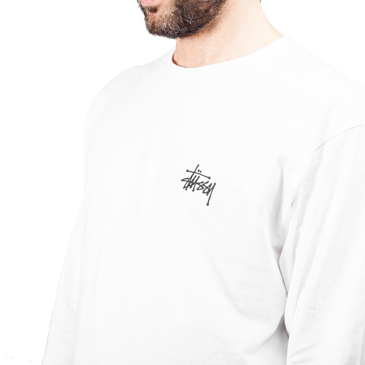 Stüssy Basic Stüssy L/S Tee (Weiß) - Allike Store