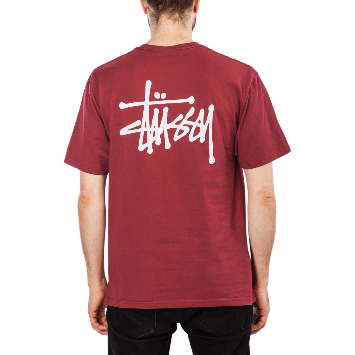 Stüssy Basic Stüssy Tee (Weinrot) - Allike Store