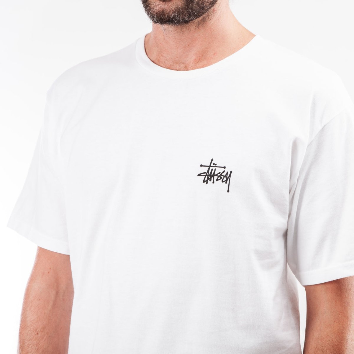 Stüssy Basic Stüssy Tee (Weiß) - Allike Store