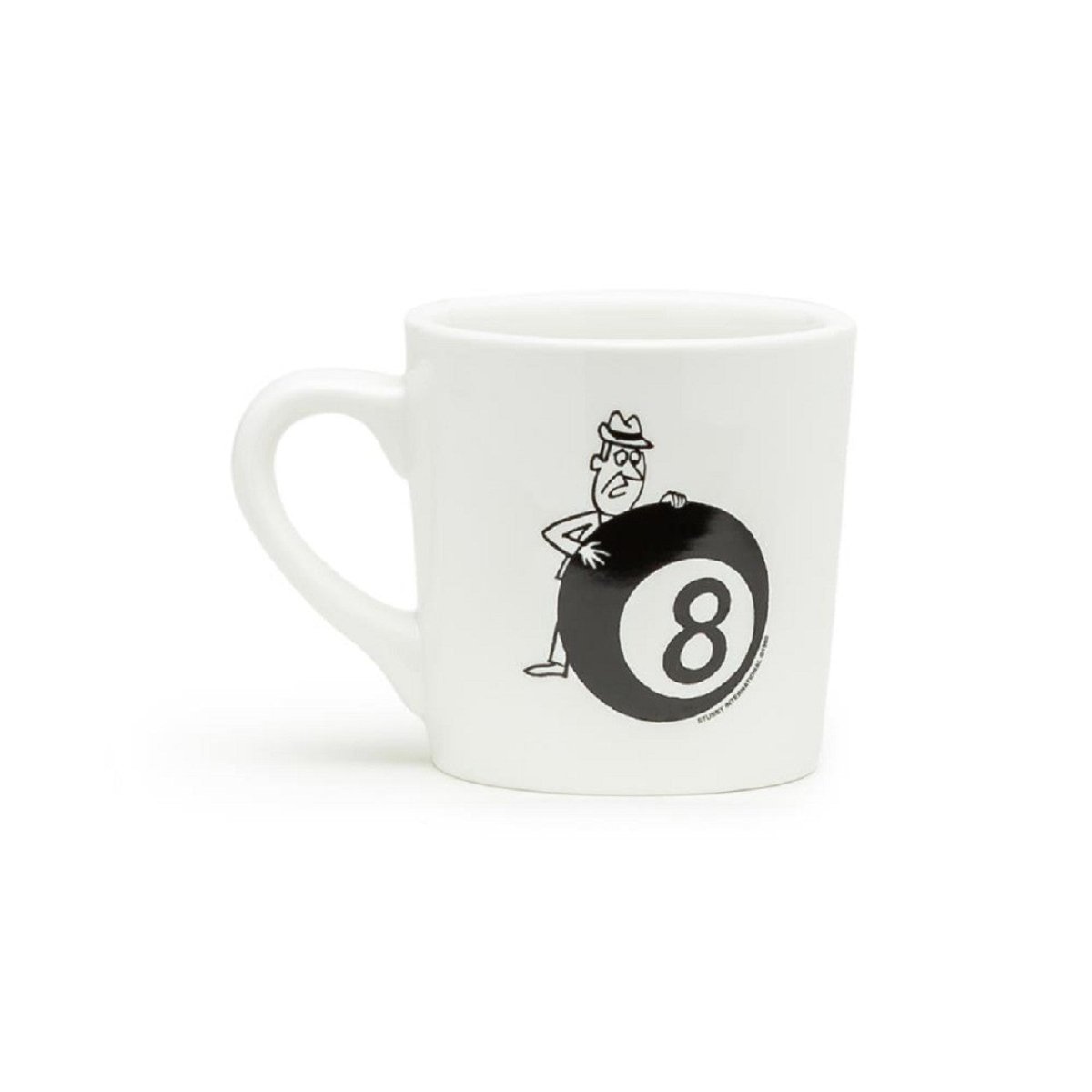 Stüssy Behind The 8 Ball Ceramic Mug (Cream) - Allike Store