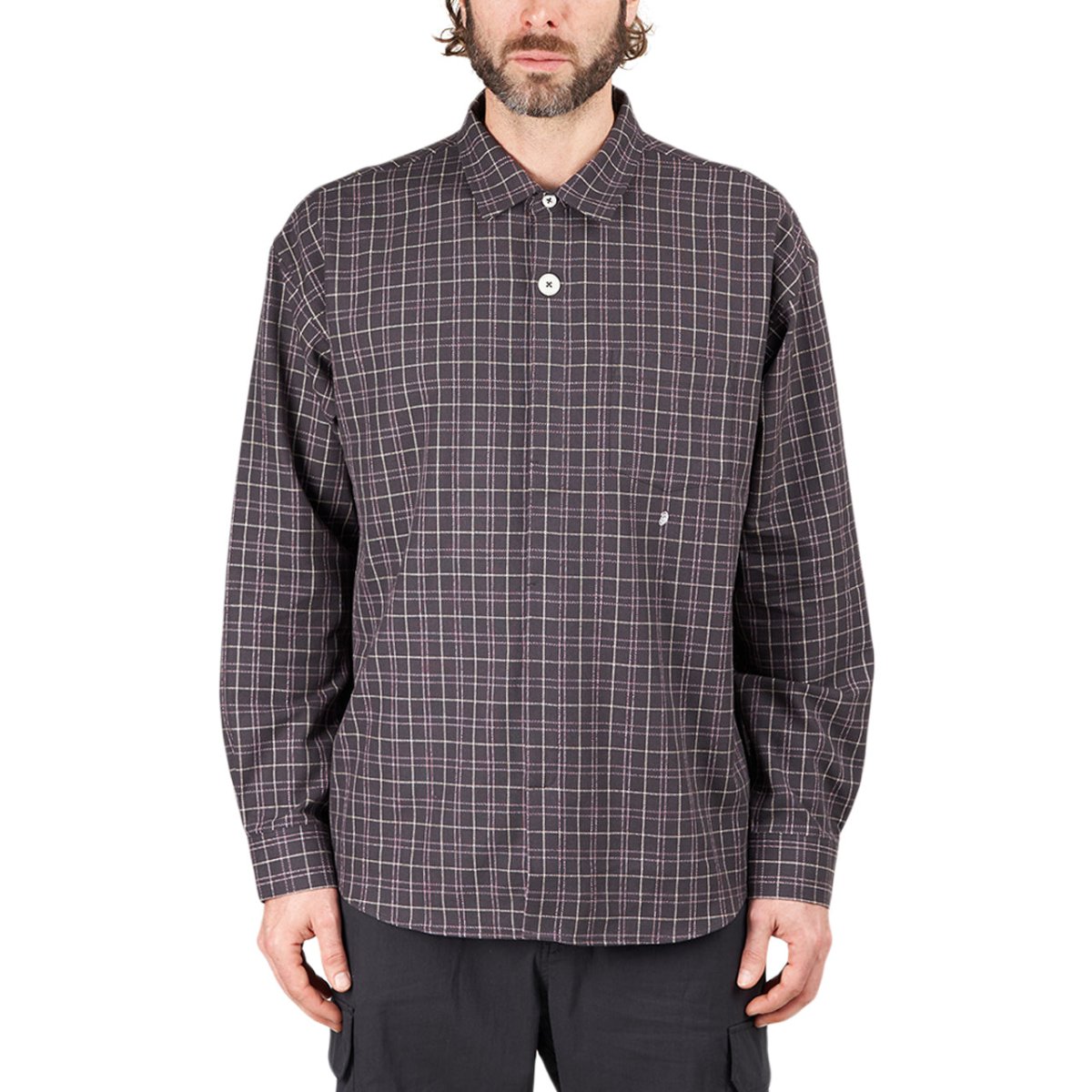 stussy Big Button Plaid LS Shirt (Multi)