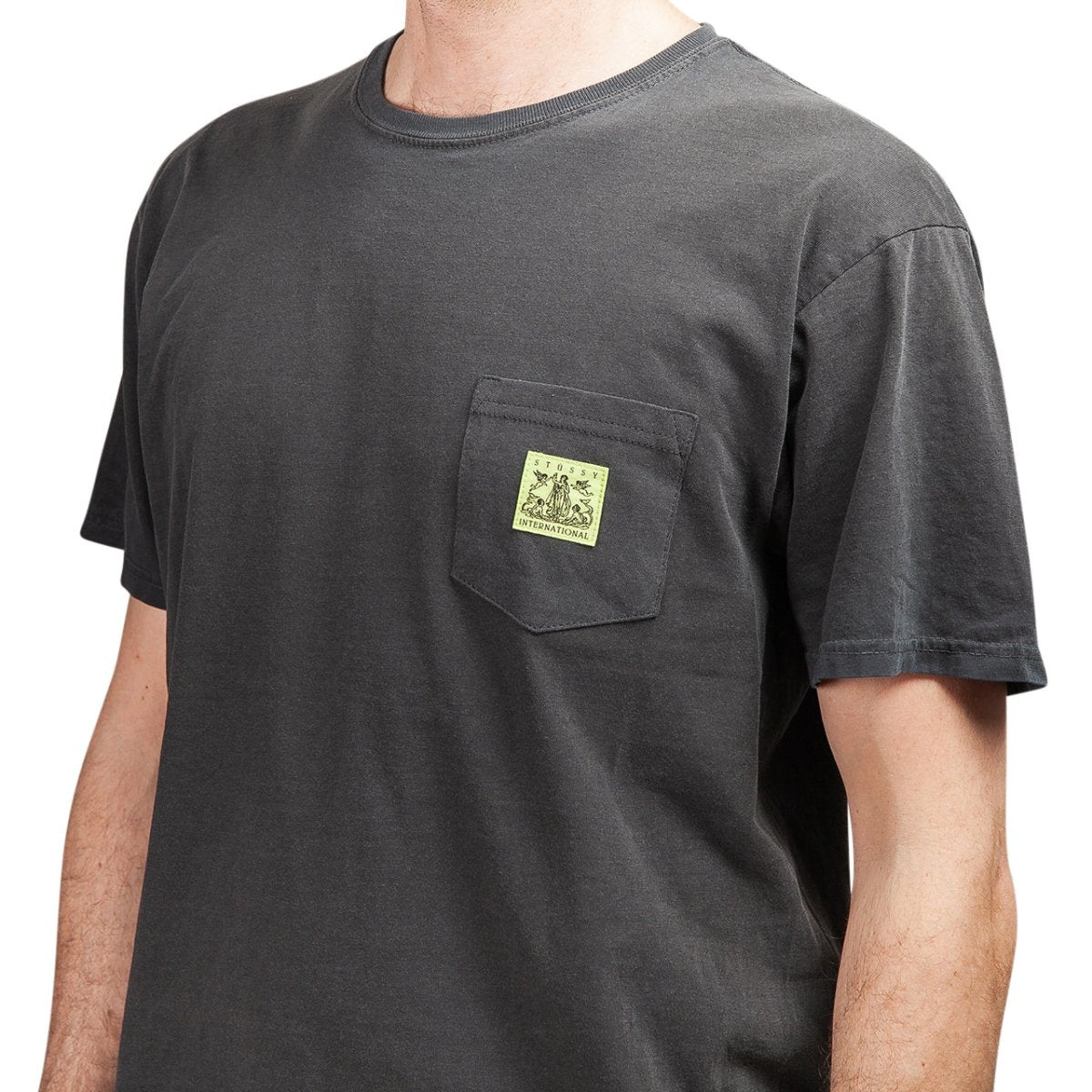 Stüssy Cherubs Pig. Dyed Pocket Tee (Schwarz) - Allike Store