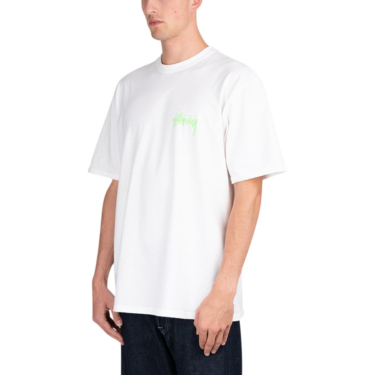 Stüssy Dance Energy Tee (Weiß / Grün) - Allike Store