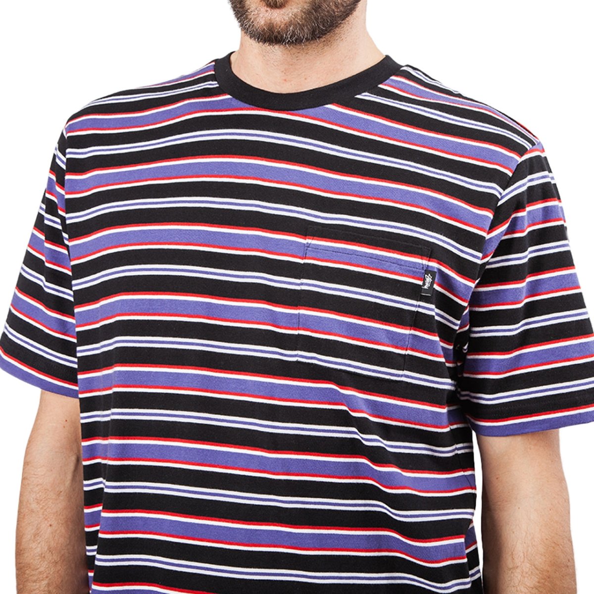 Stüssy Dennis Stripe Crew (Schwarz) - Allike Store