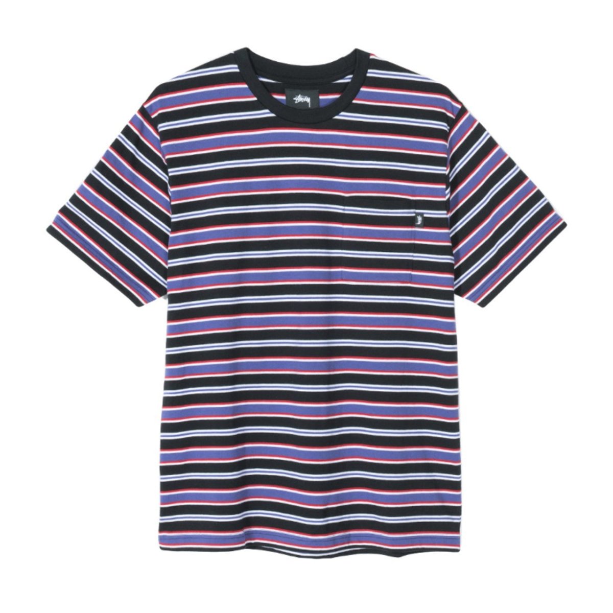 Stüssy Dennis Stripe Crew (Schwarz) - Allike Store
