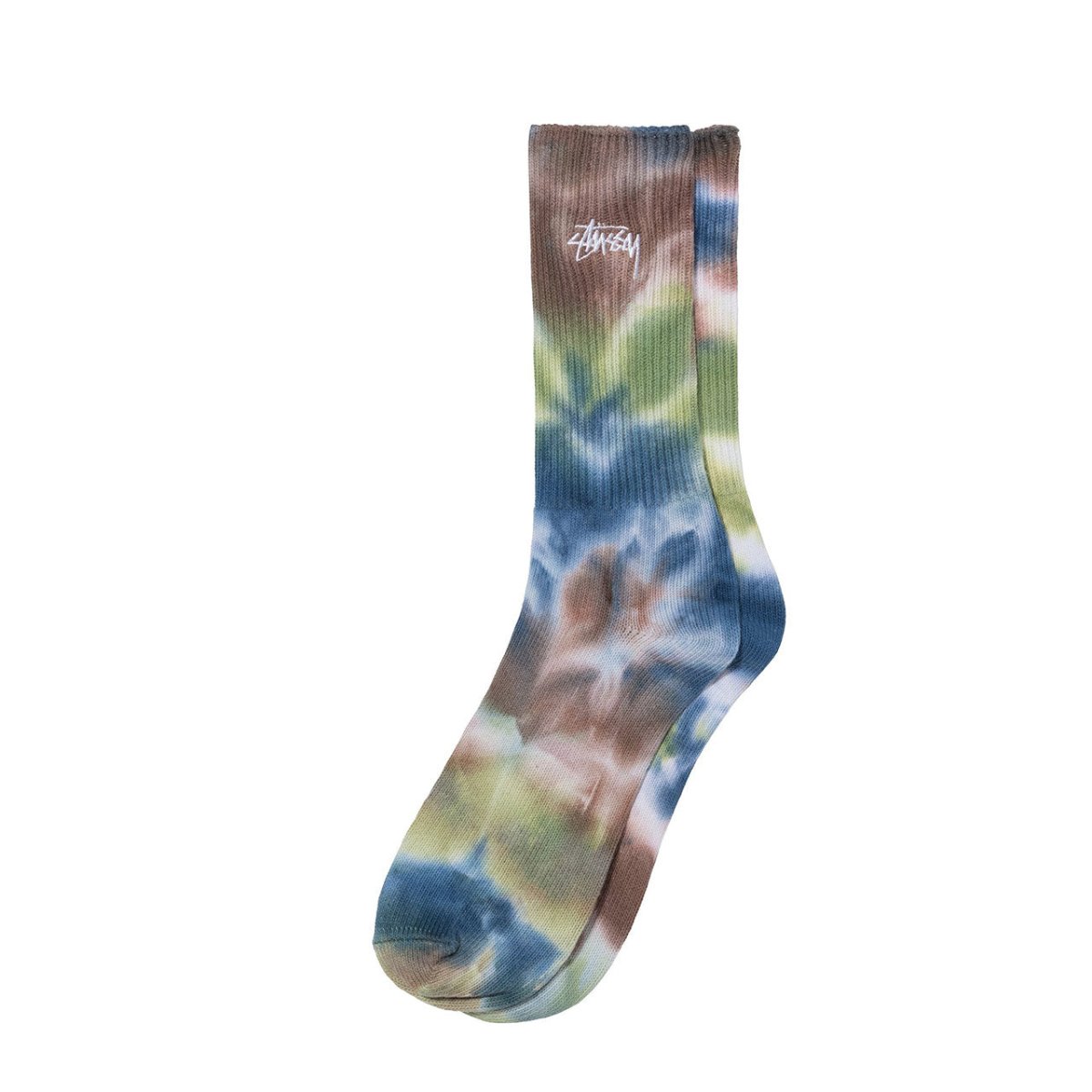 Stüssy Earth DYE Crew Socks (Olive / Blau / Braun) - Allike Store