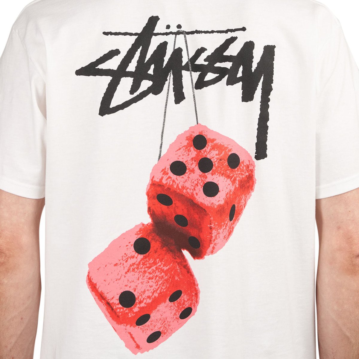 Stüssy Fuzzy Dice Tee (Weiss) - Allike Store