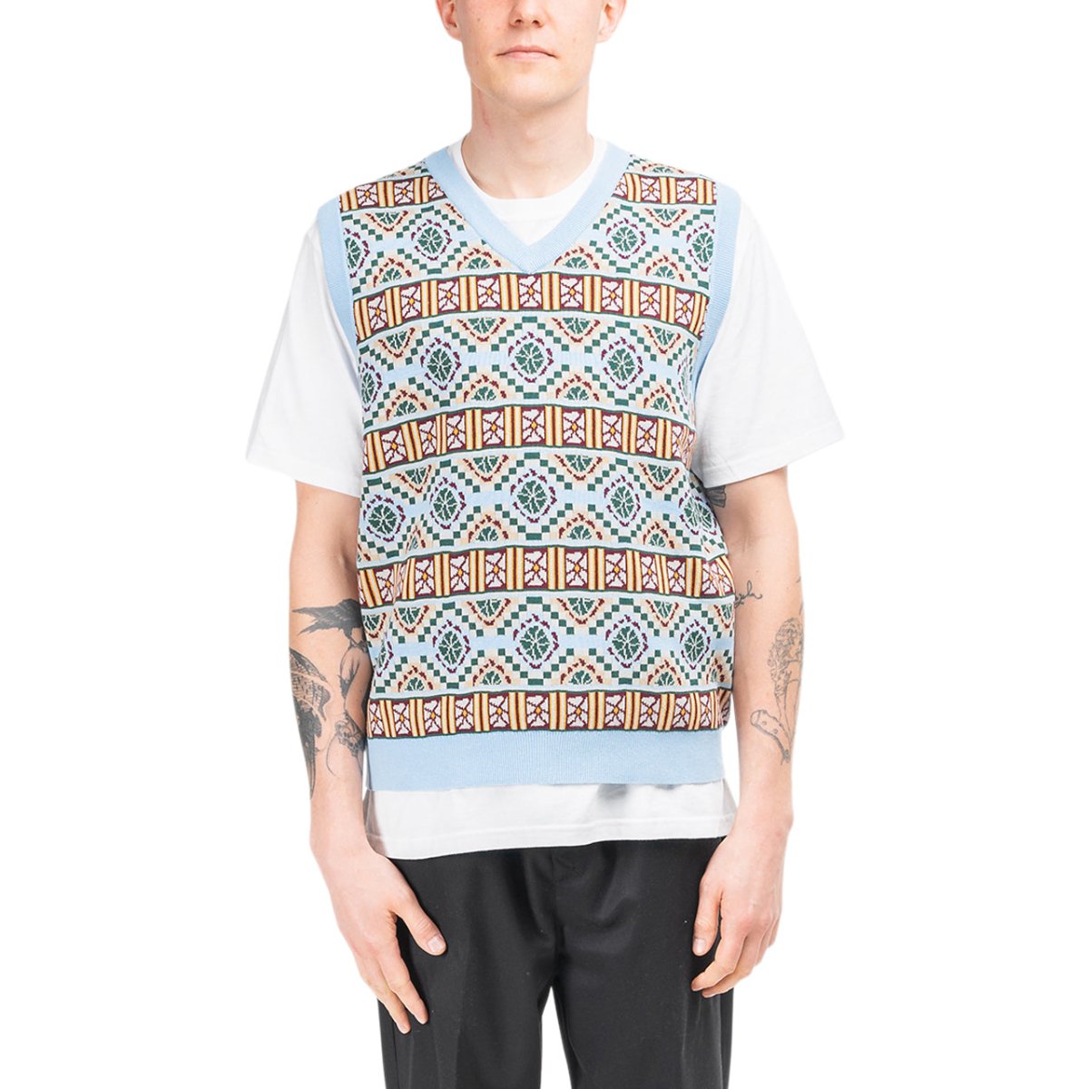 Stüssy Giza Sweater Vest (Blue / Orange) 117087-0801 – Allike Store