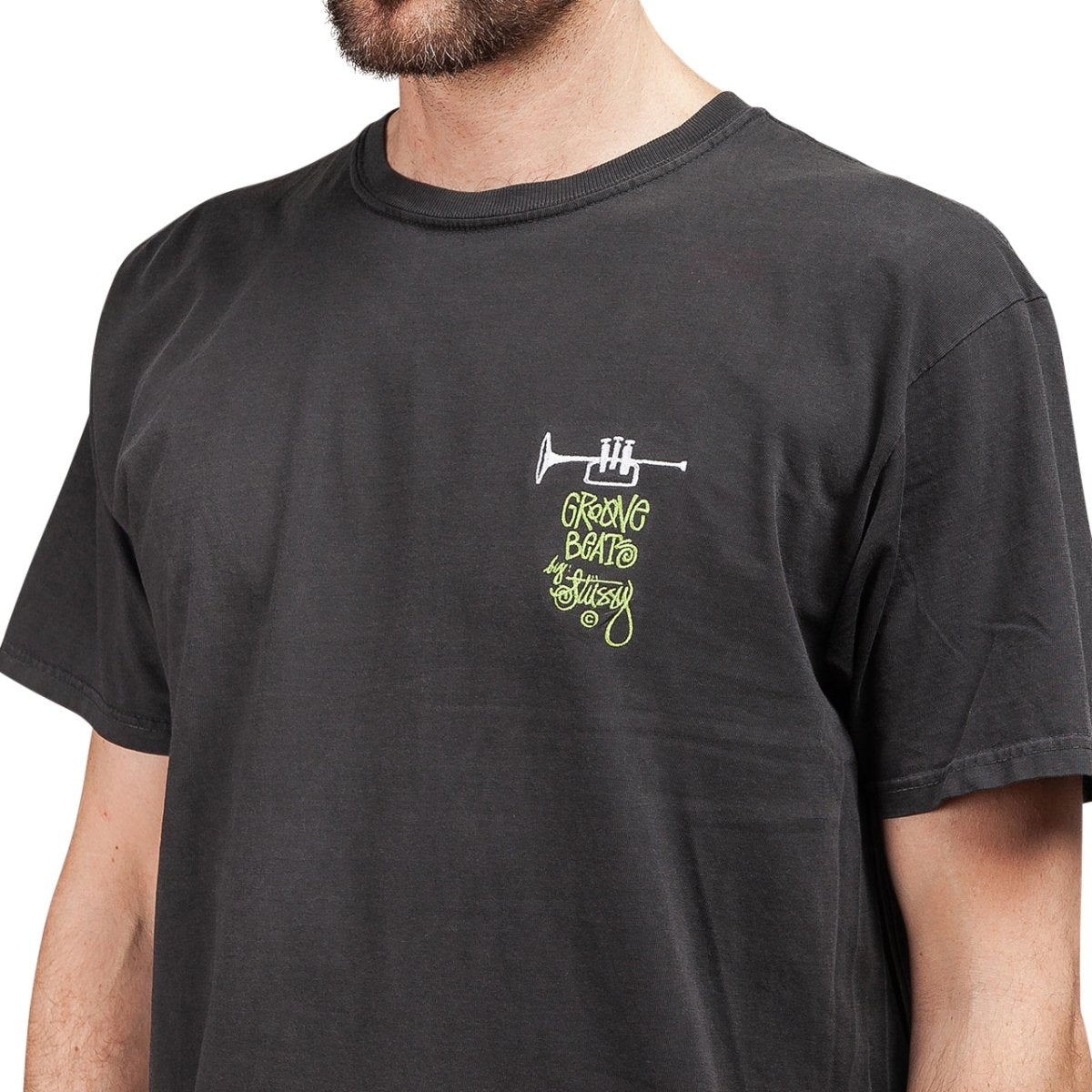 Stüssy Groove Beats Pig. Dyed Tee (Schwarz) - Allike Store