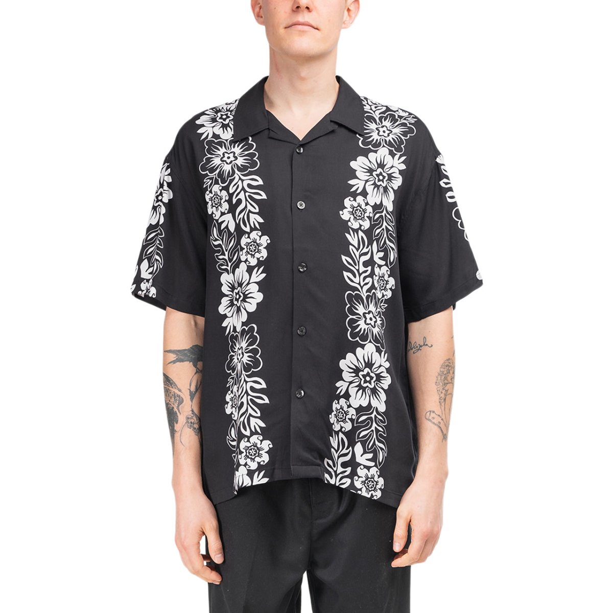 トップス STUSSY Hawaiian shirt black Buy Stussy Hawaiian Short-Sleeve Shirt 'Black' - 1110361