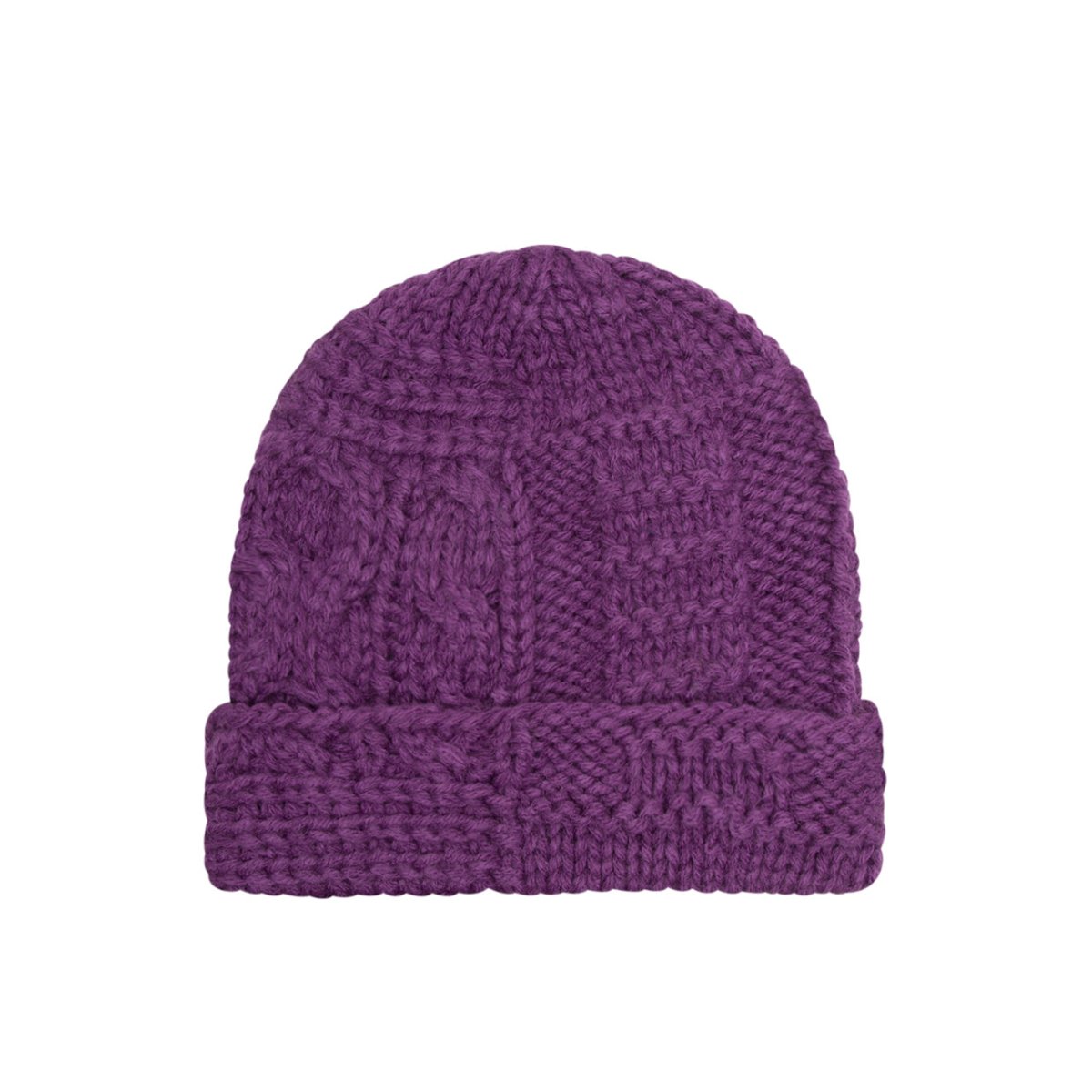 Stüssy Knit Patchwork Beanie (Lila) - Allike Store