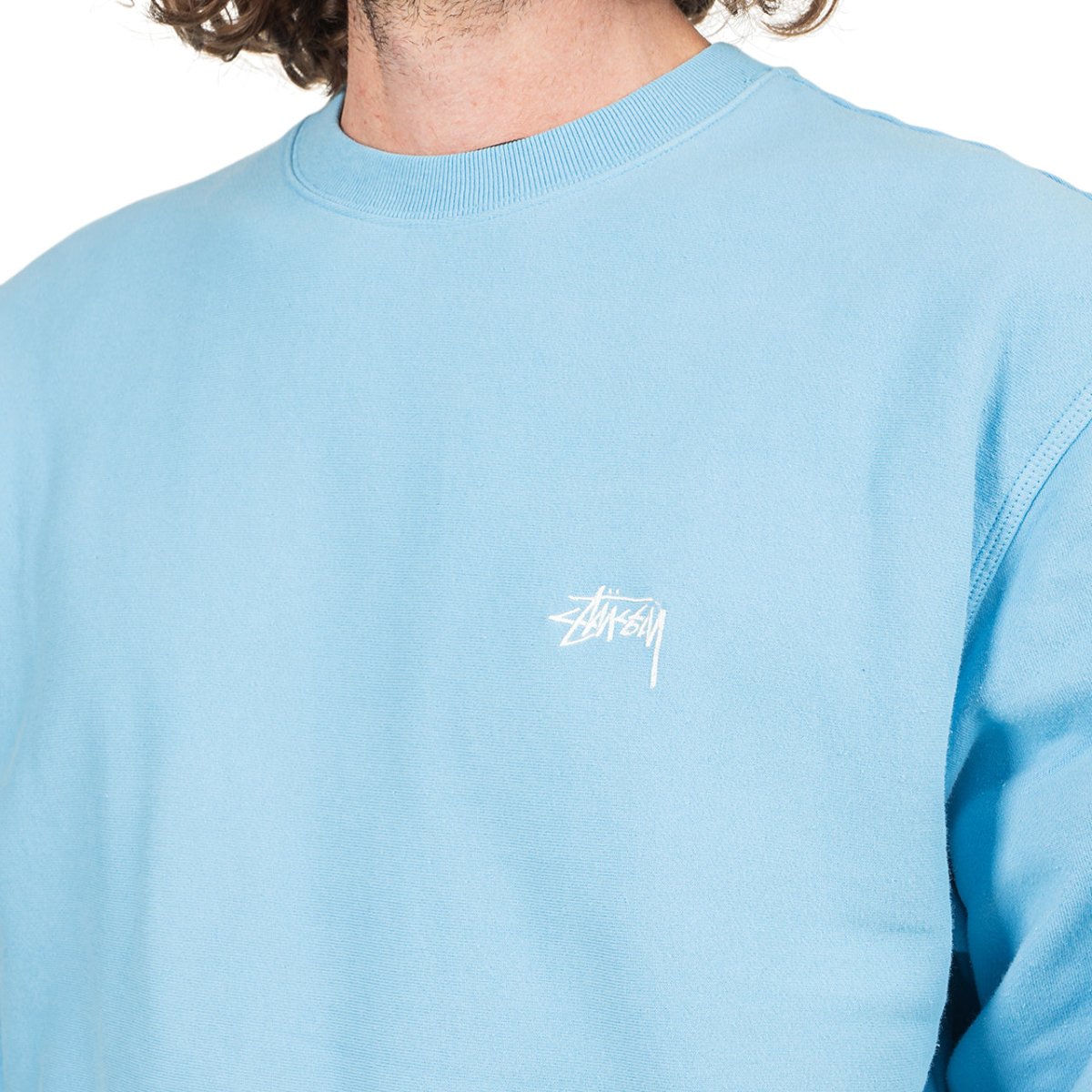 Stüssy Overdyed Stock Logo Crewneck (Blau) - Allike Store