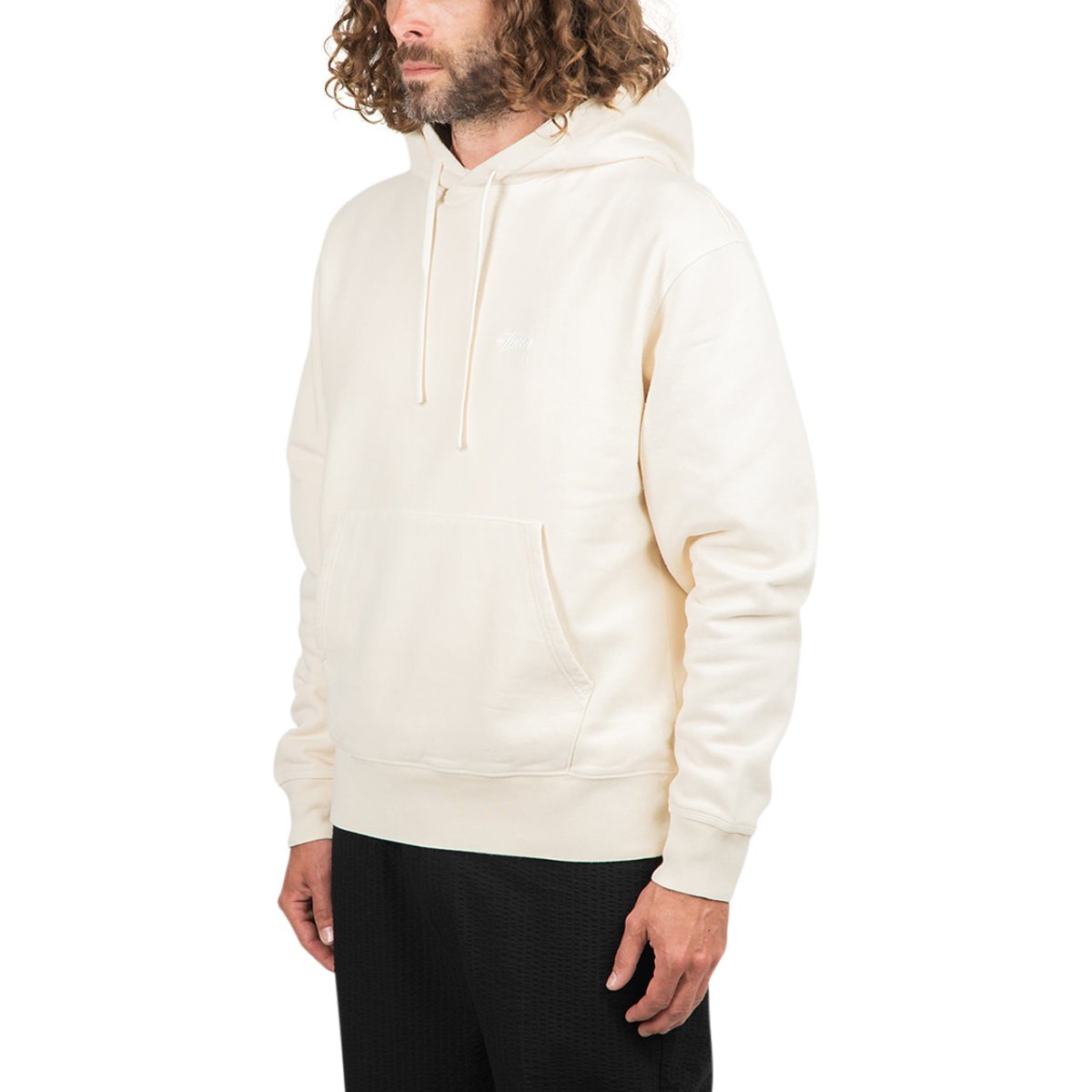 Stüssy Overdyed Stock Logo Hoodie (Cream)