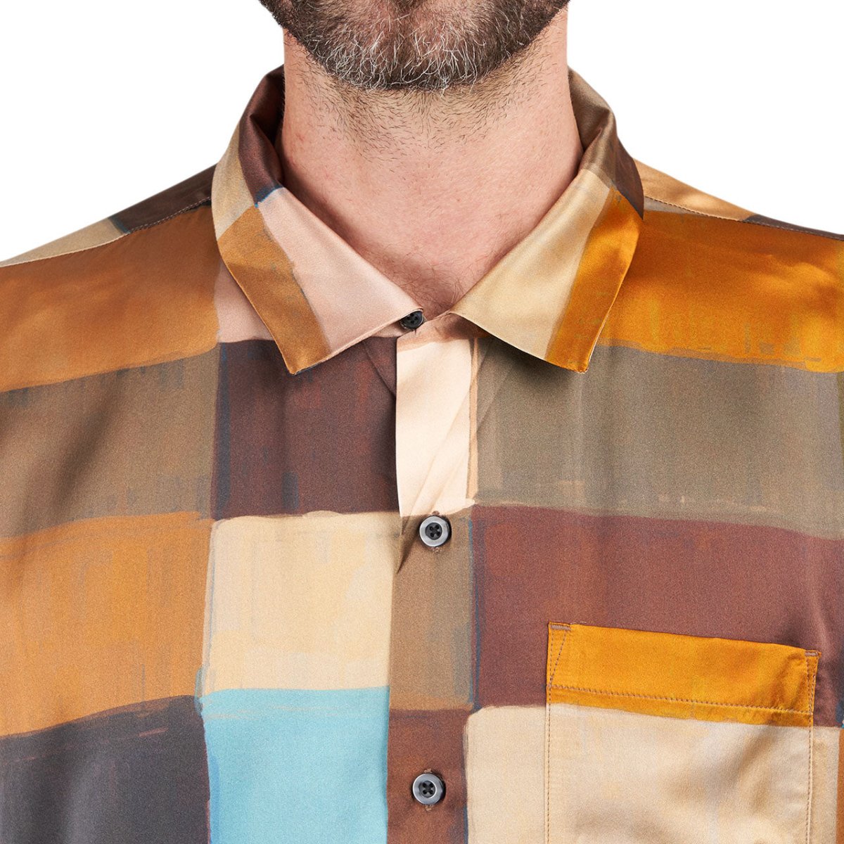 Stüssy Painted Check Silk Shirt (Bunt) - Allike Store