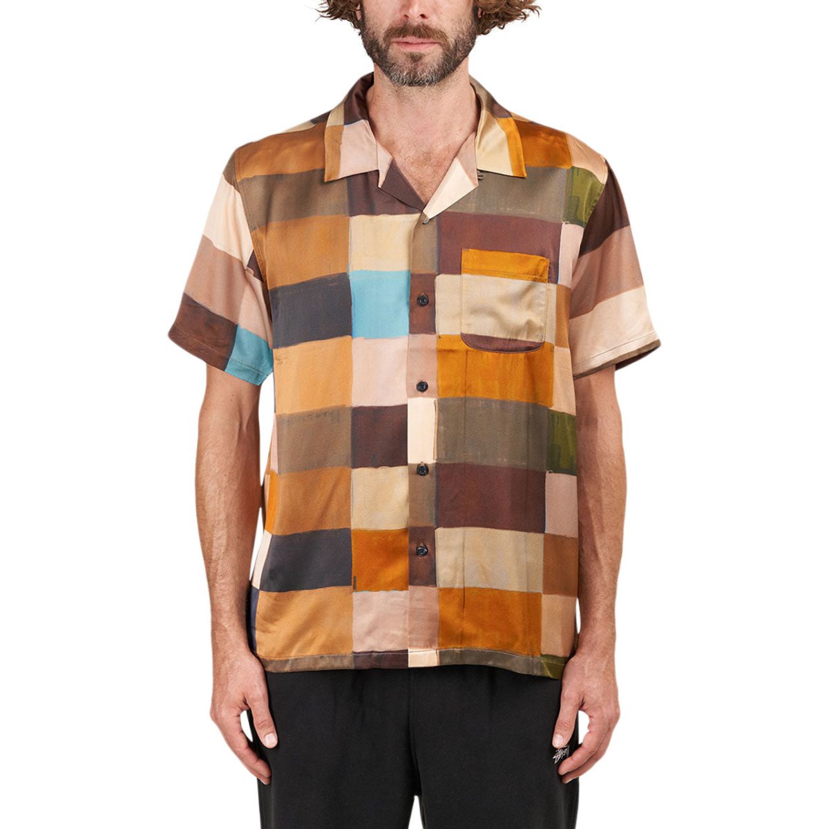 Stüssy Painted Check Silk Shirt (Bunt) - Allike Store