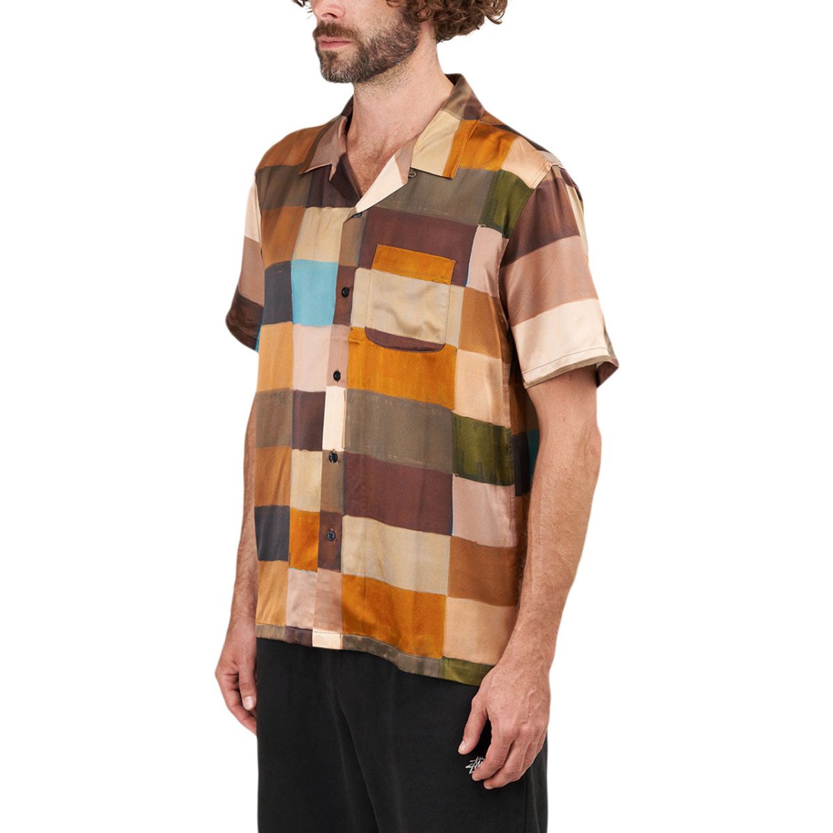 Stüssy Painted Check Silk Shirt (Bunt) - Allike Store