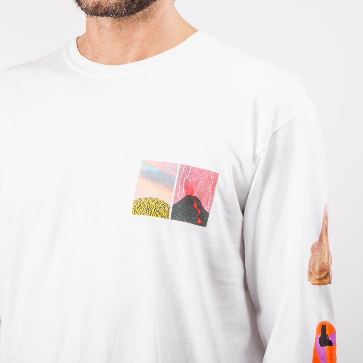 Stüssy Primordial World L/S (Weiß) - Allike Store
