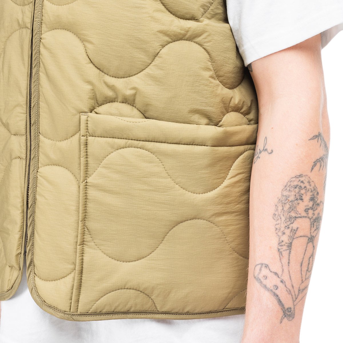 Stüssy Quilted Liner Vest (Khaki) - Allike Store