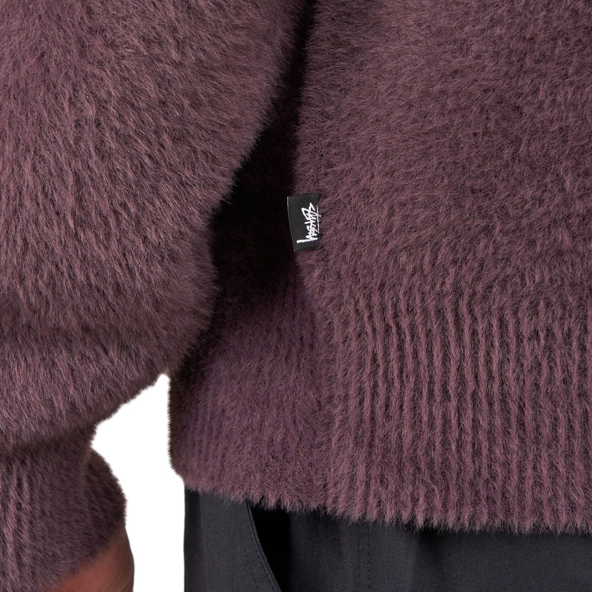 Stüssy Shaggy Cardigan (Aubergine)  - Allike Store