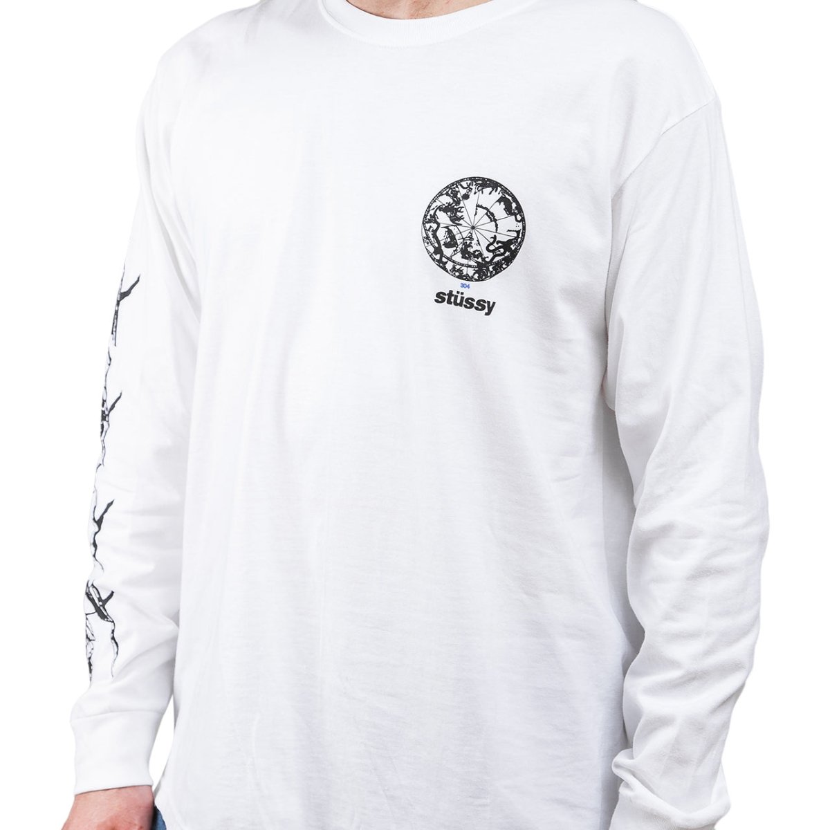 Stüssy Spirit Guide LS Tee (Weiß) - Allike Store
