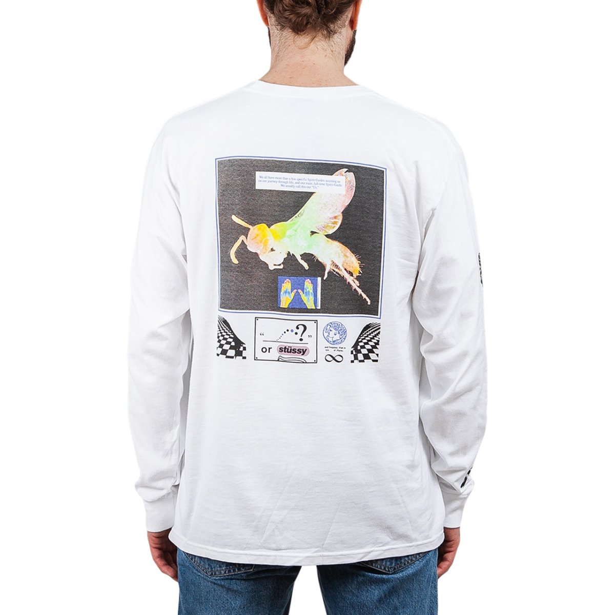Stüssy Spirit Guide LS Tee (Weiß) - Allike Store