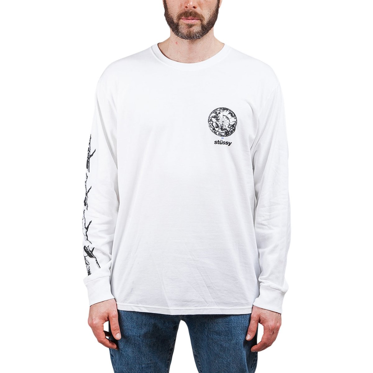 Stüssy Spirit Guide LS Tee (Weiß) - Allike Store