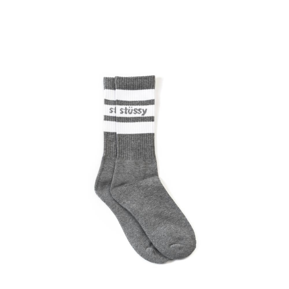Stüssy Sport Crew Socks (Grau / Weiß) - Allike Store