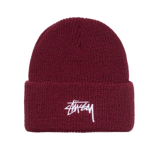 Stüssy Stock FA18 Cuff Beanie (Burgundy) - Allike Store
