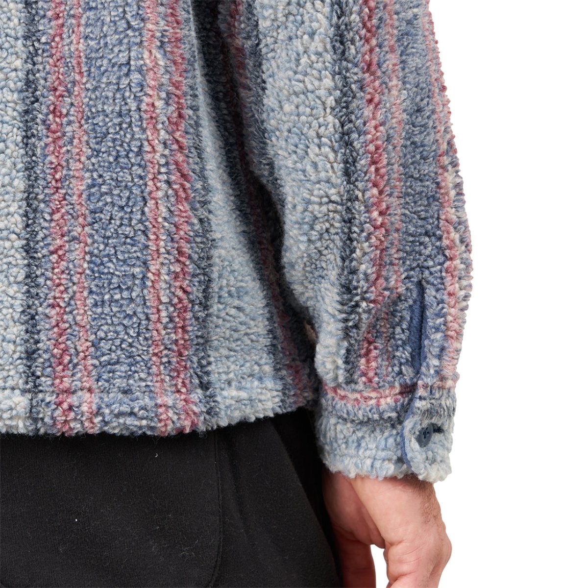 Stüssy Stripe Sherpa Shirt (Blau) - Allike Store