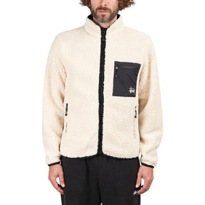 Stüssy Venus Jacquard Sherpa Jacket (Weiß) - Allike Store