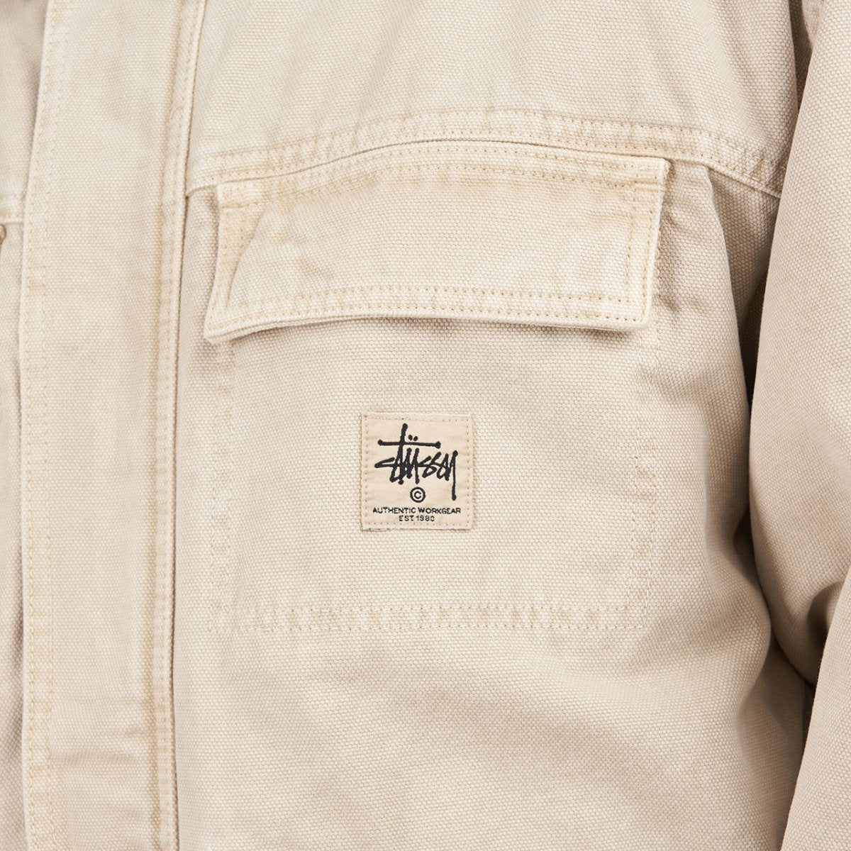 Stüssy Washed Canvas Shop Jacket (Beige) - Allike Store