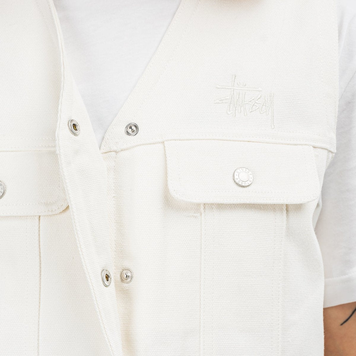 Stüssy WMNS Canvas Work Vest (Cream) - Allike Store