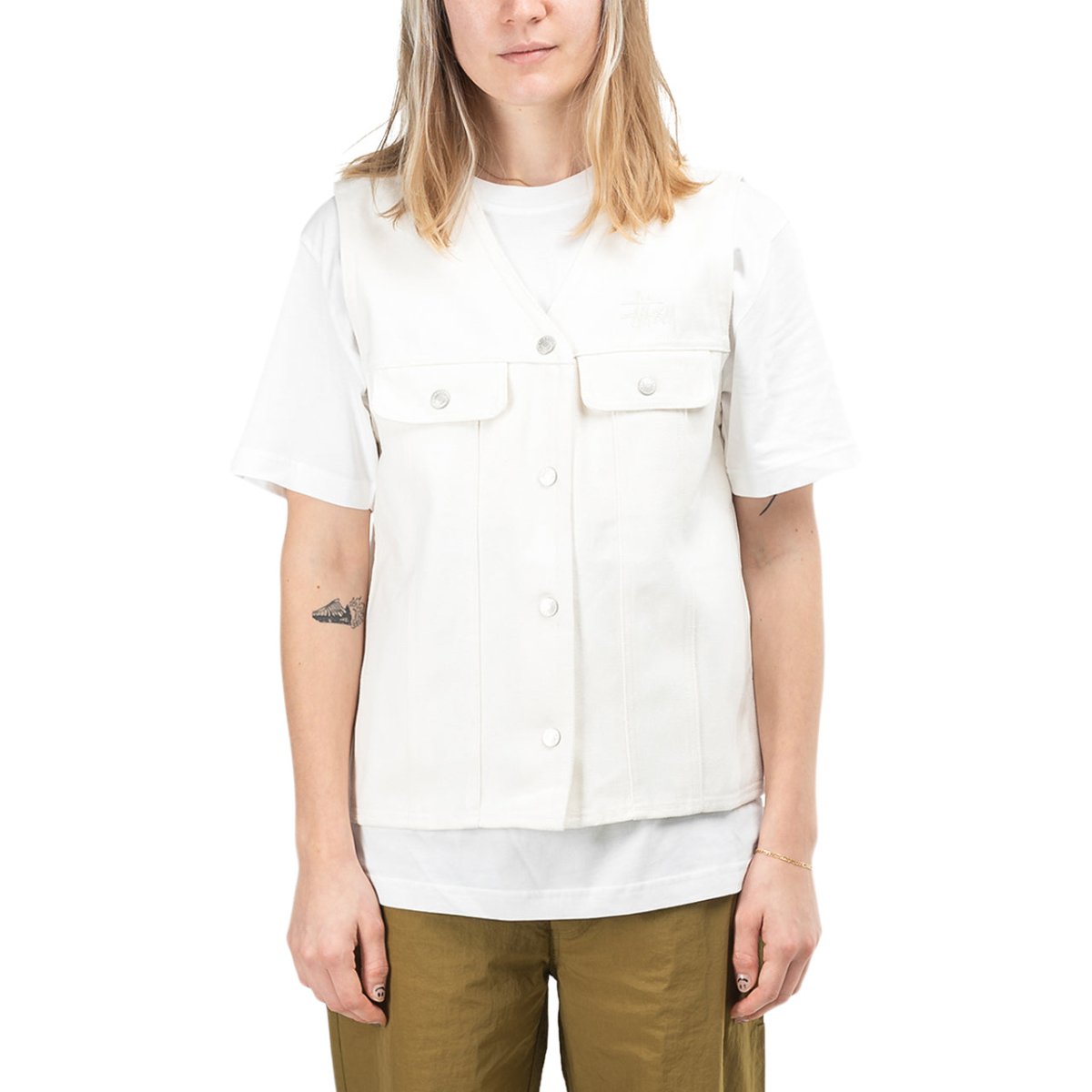 Stüssy WMNS Canvas Work Vest (Cream) - Allike Store