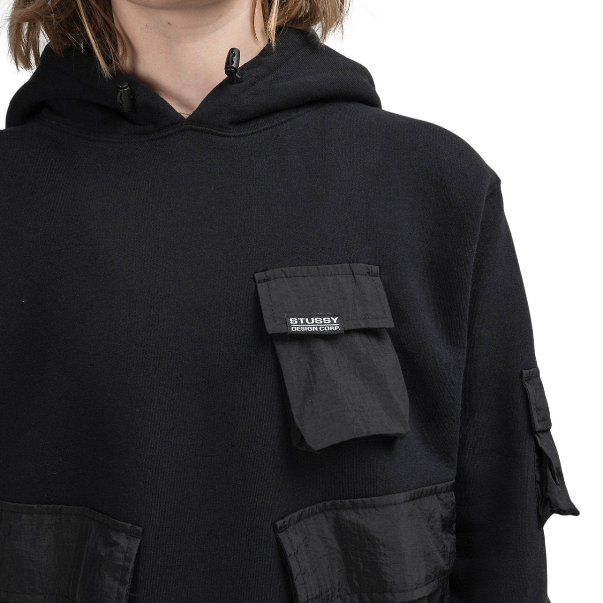 Stüssy WMNS Cargo Fleece Hoodie (Schwarz) - Allike Store