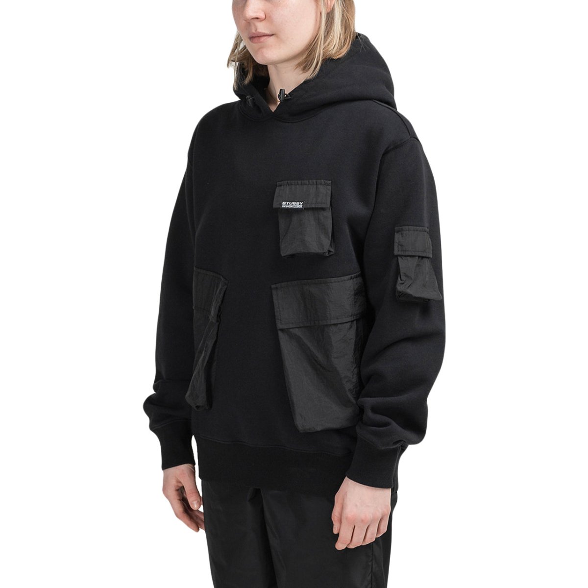 Stüssy WMNS Cargo Fleece Hoodie (Schwarz) - Allike Store