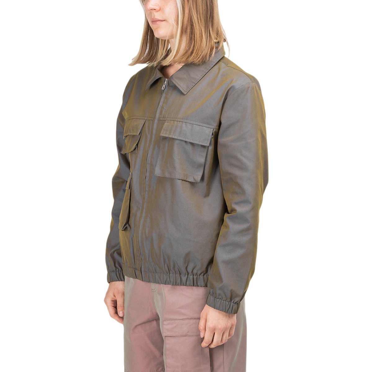 Stüssy WMNS Iridescent Multi Pocket Jacket (Grau) - Allike Store