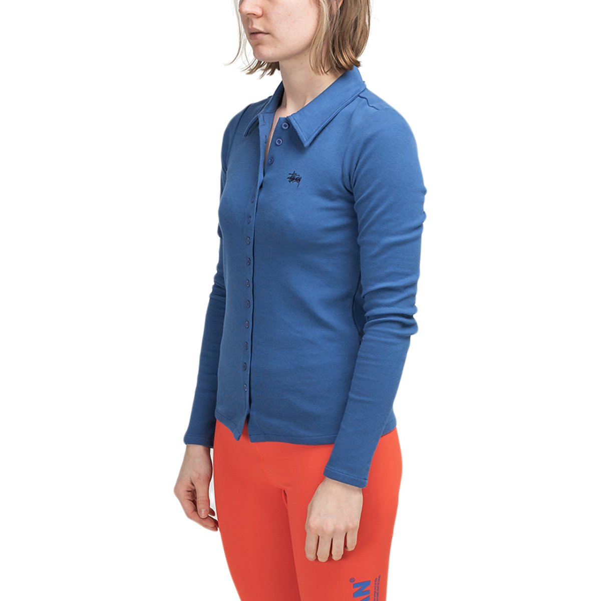 Stüssy WMNS Maya Button Down Longsleeve (Blau)  - Allike Store