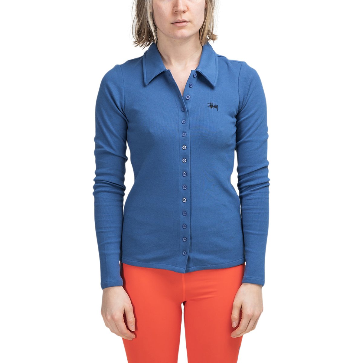 Stüssy WMNS Maya Button Down Longsleeve (Blau) - Allike Store