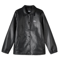 Stüssy Womens Pu Coach Jacket (Black)