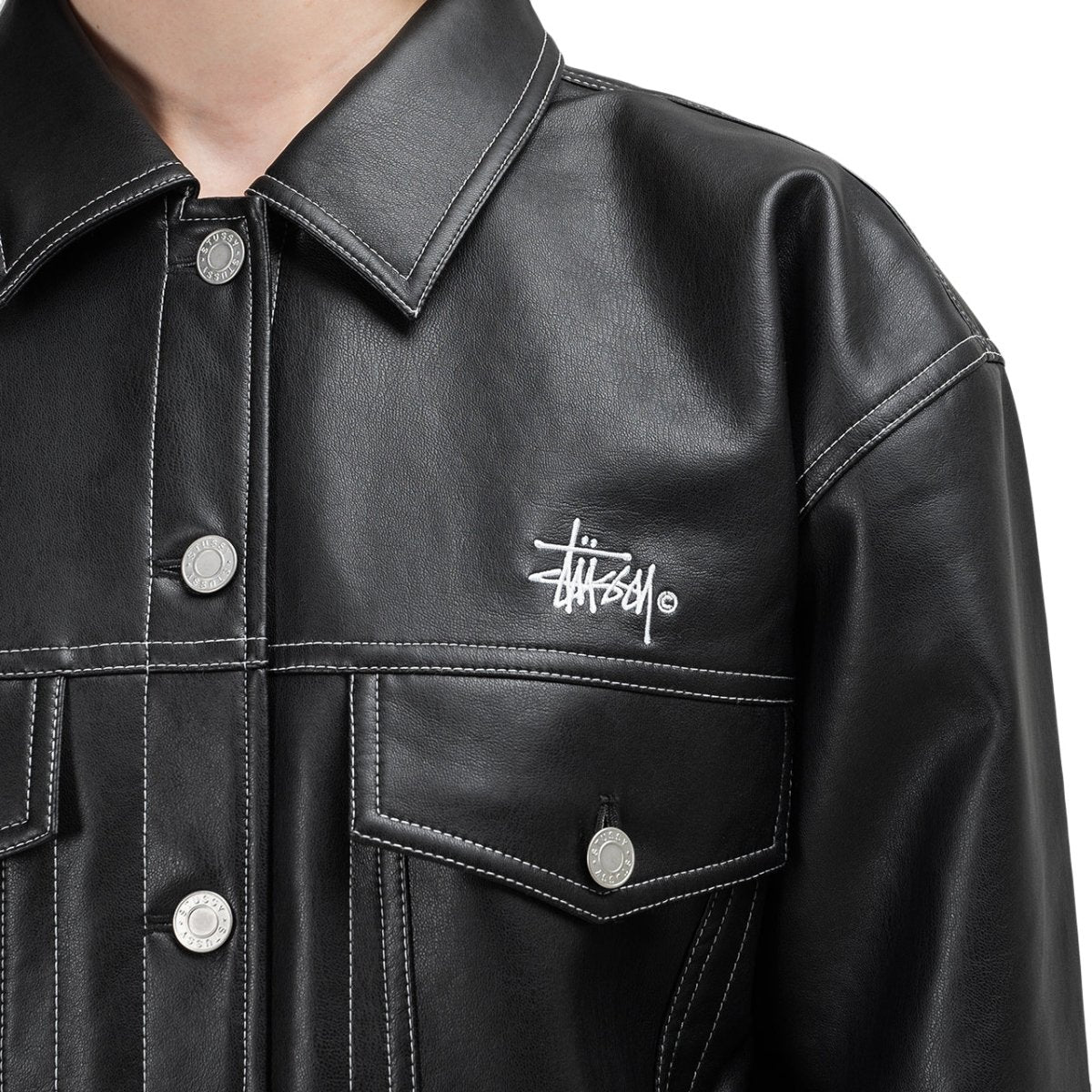Stüssy WMNS PU Trucker Dress (Schwarz) - Allike Store