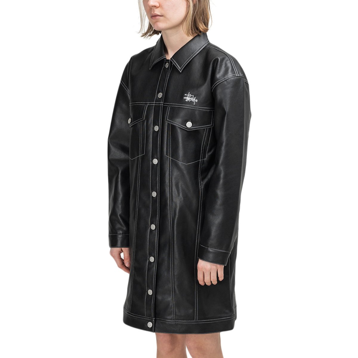 Stüssy WMNS PU Trucker Dress (Schwarz) - Allike Store