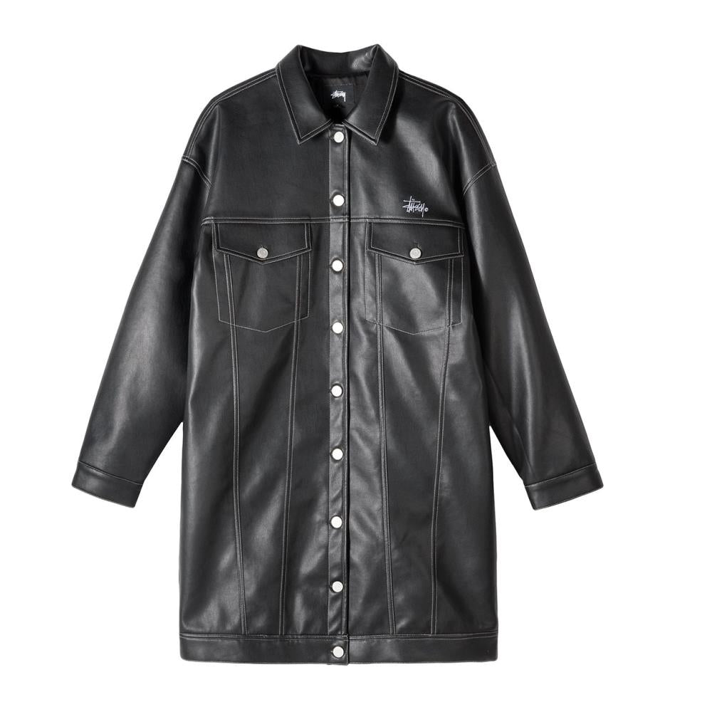 Stüssy WMNS PU Trucker Dress (Schwarz) - Allike Store