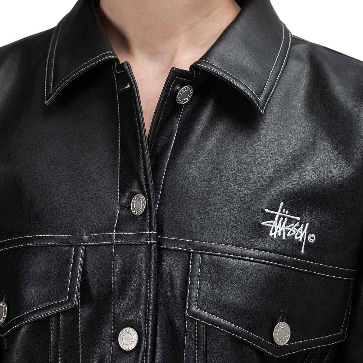 Stüssy WMNS PU Trucker Dress (Schwarz) - Allike Store