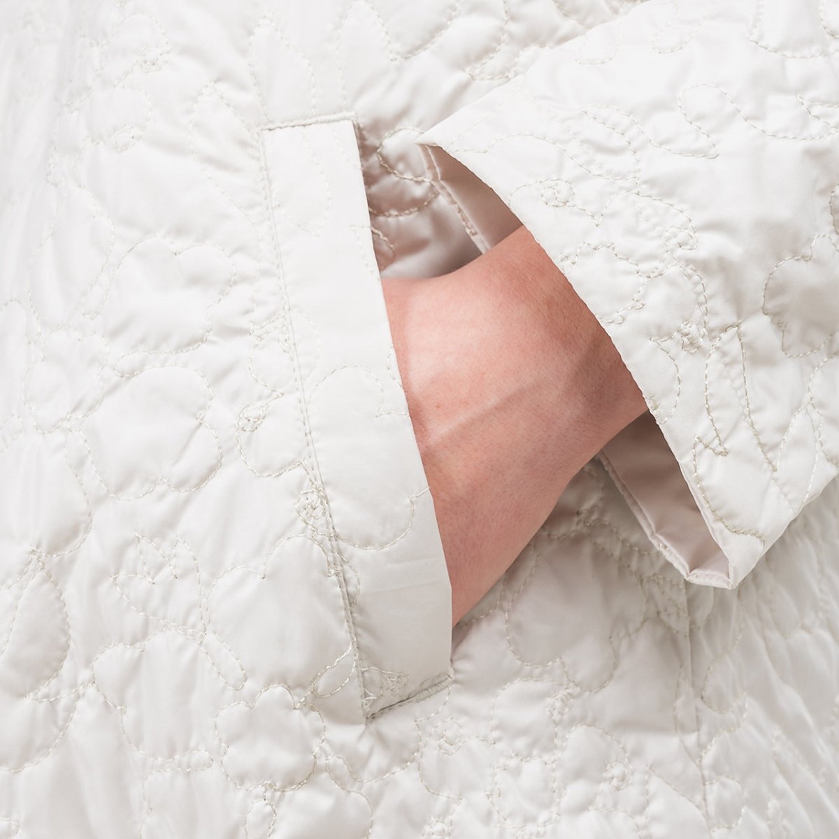 Stüssy WMNS Ritters Long Quilted Jacket (Cream) - Allike Store