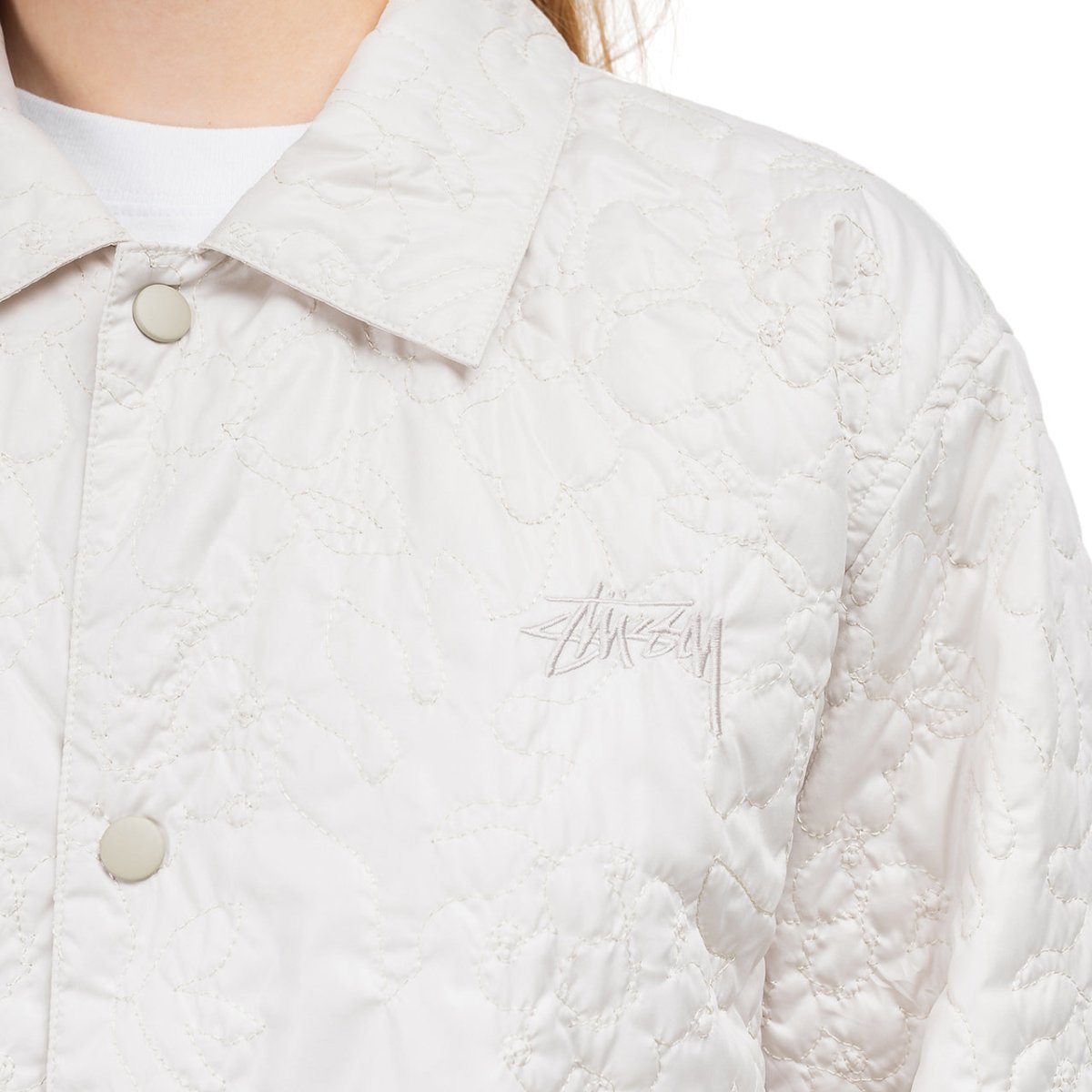 Stüssy WMNS Ritters Long Quilted Jacket (Cream) - Allike Store