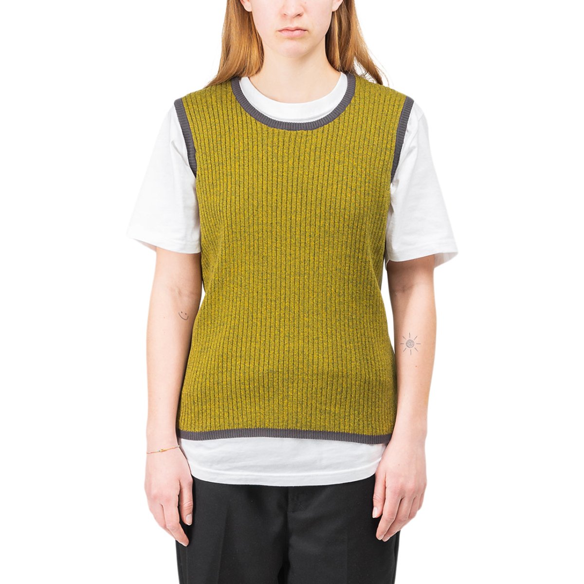Stüssy WMNS Talo Sweater Vest (Olive / Schwarz) - Allike Store