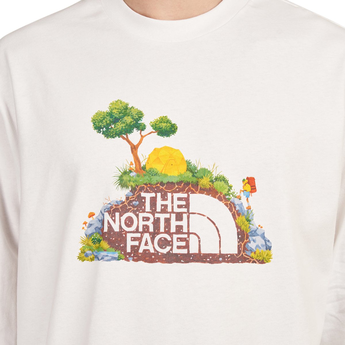 The North Face Heritage LS Graphic Tee (Weiss) - Allike Store