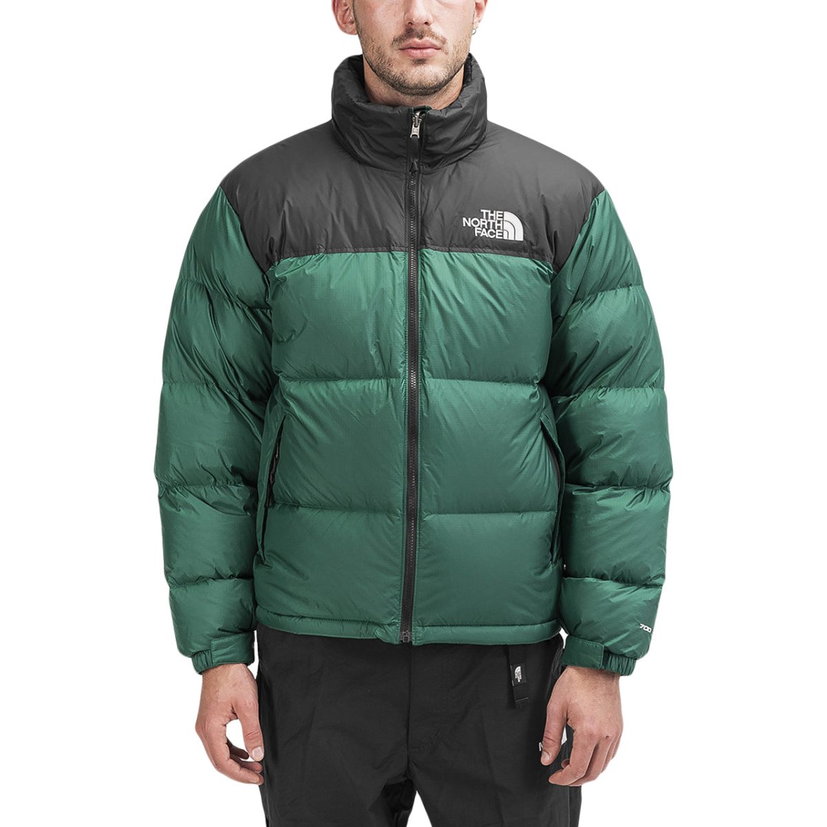 Puffer Jacket The North Face Jacke Schwarz Grün Winterjacken The